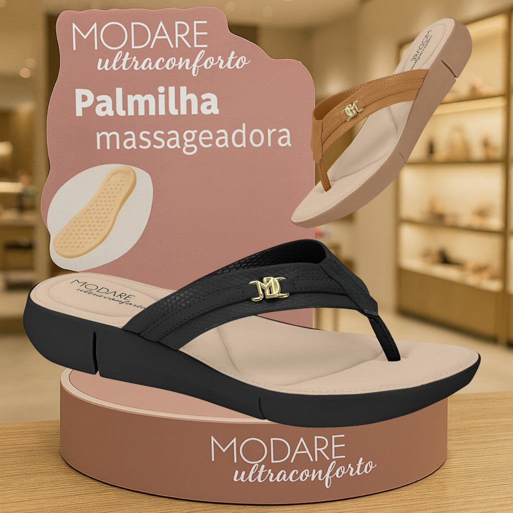 Chinelo ortopédico massageador Modare