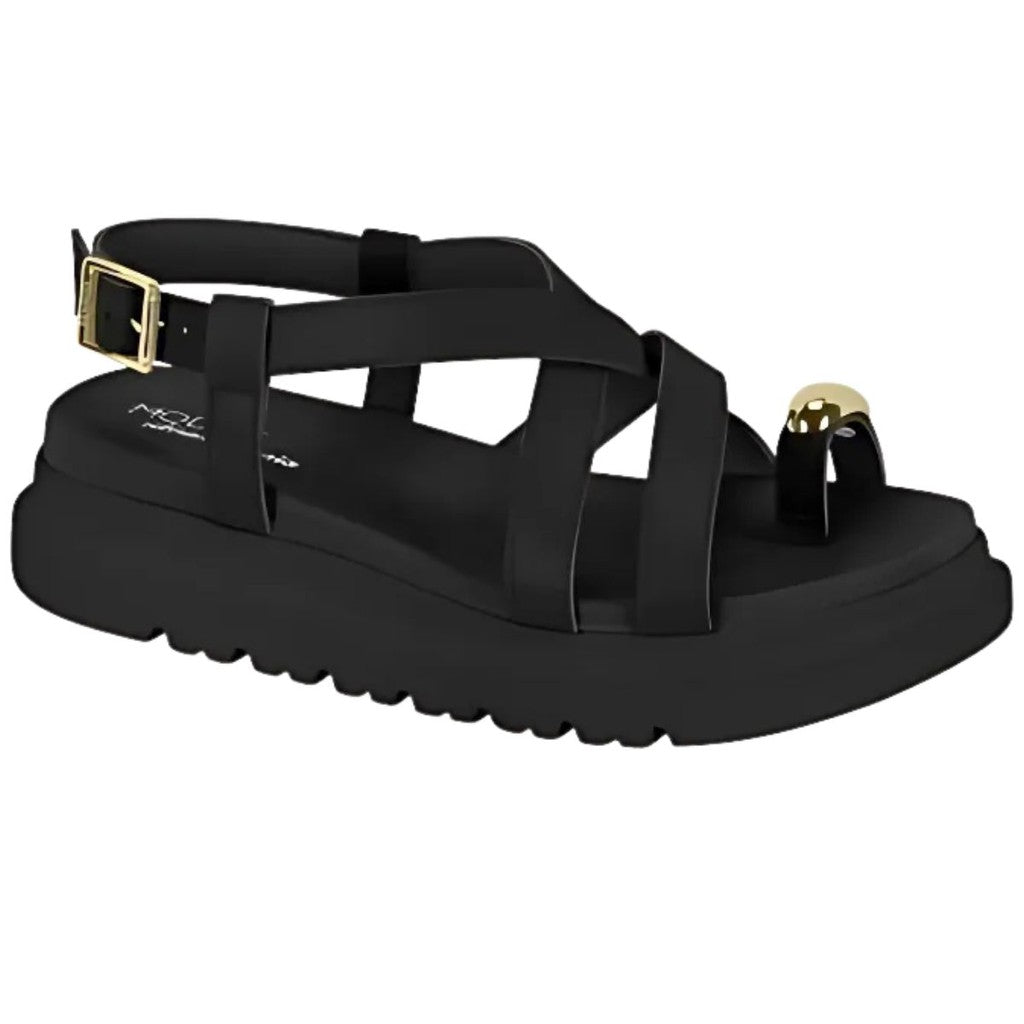Sandália Modare Feminina Flatform Tiras Cruzadas Dedo