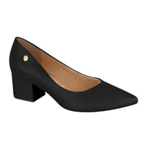 Sapato Scarpin Feminino Vizzano Salto Baixo Quadrado Bloco Grosso Bico Fino