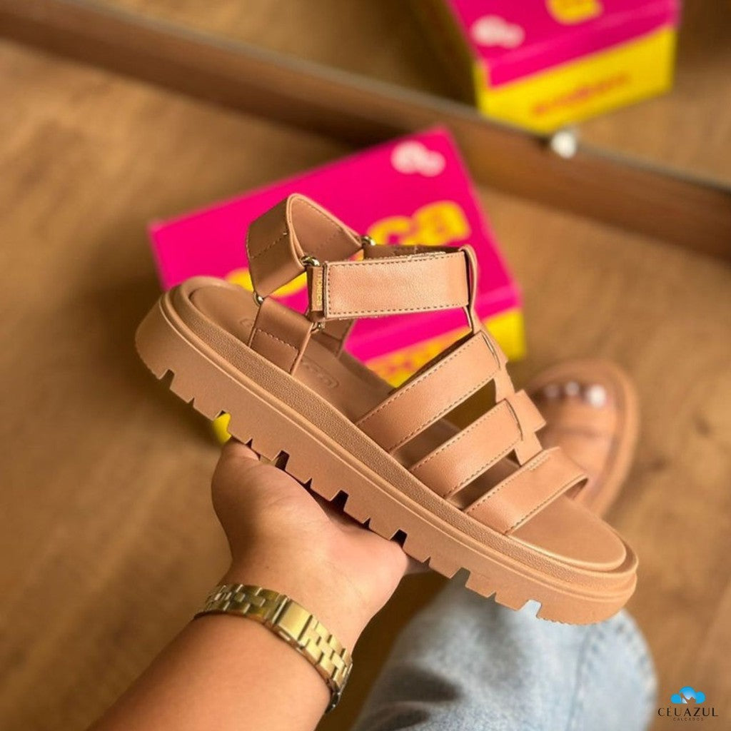 Sandália Papete Feminina Moleca Pescadora Flatform Conforto