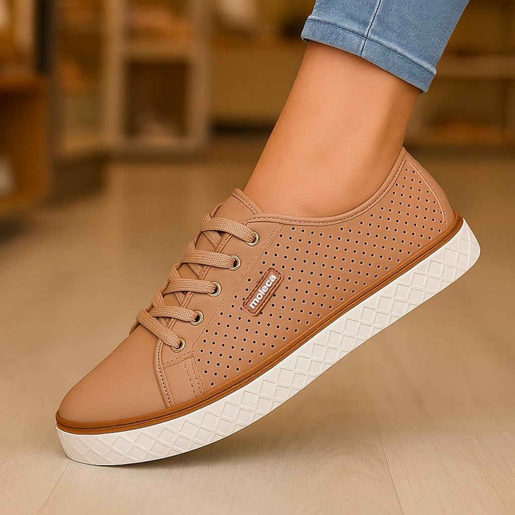 Tênis Feminino Casual Moleca Leve e Confortável