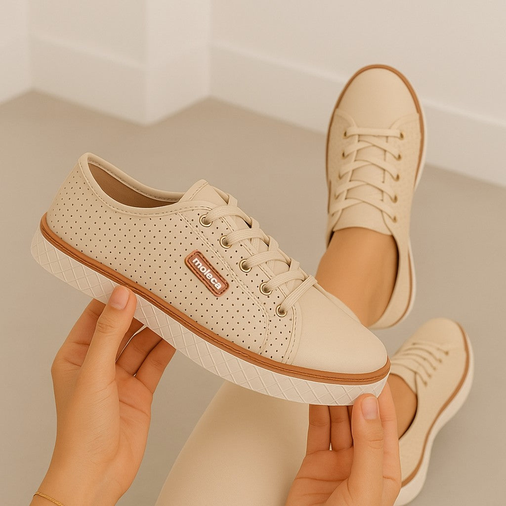 Tênis Feminino Casual Moleca Leve e Confortável