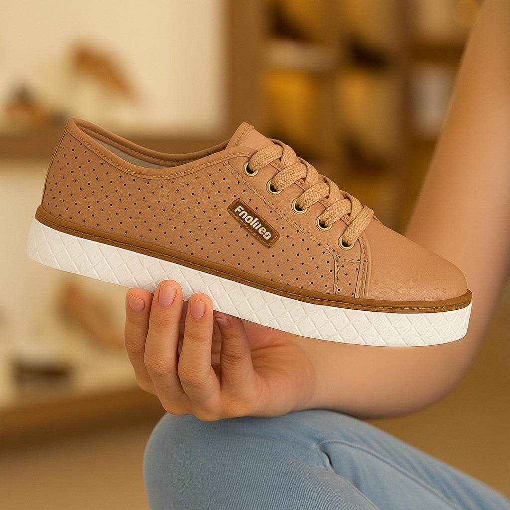 Tênis Feminino Casual Moleca Leve e Confortável