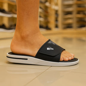 Chinelo Ortopédico Massageadora Slide Masculino BR Sport  Confortável Palmilha