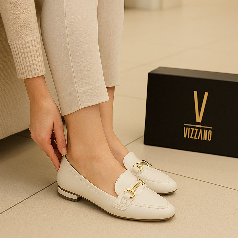 Sapato mocassim feminino Vizzano Bico Fino Confortável