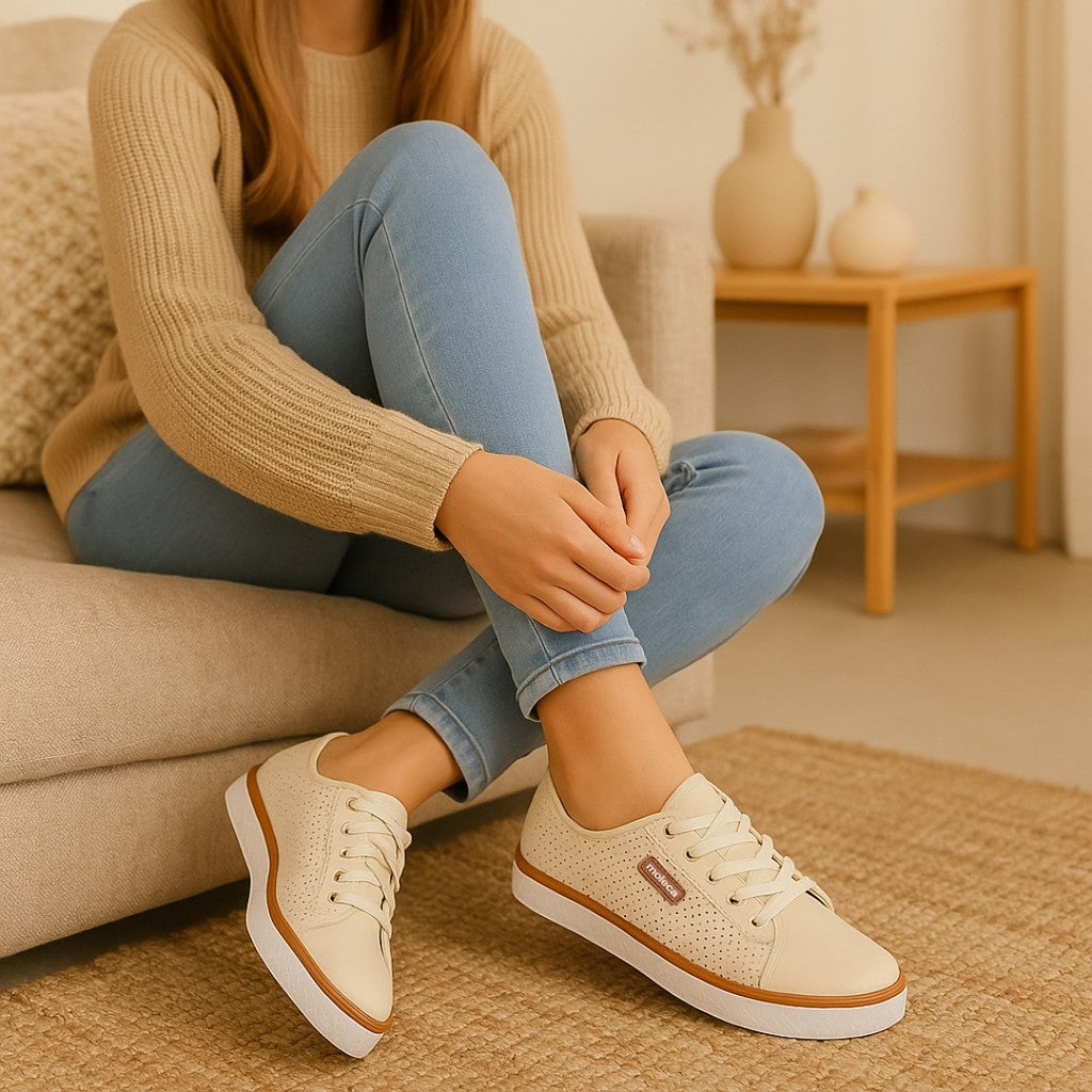Tênis Feminino Casual Moleca Leve e Confortável