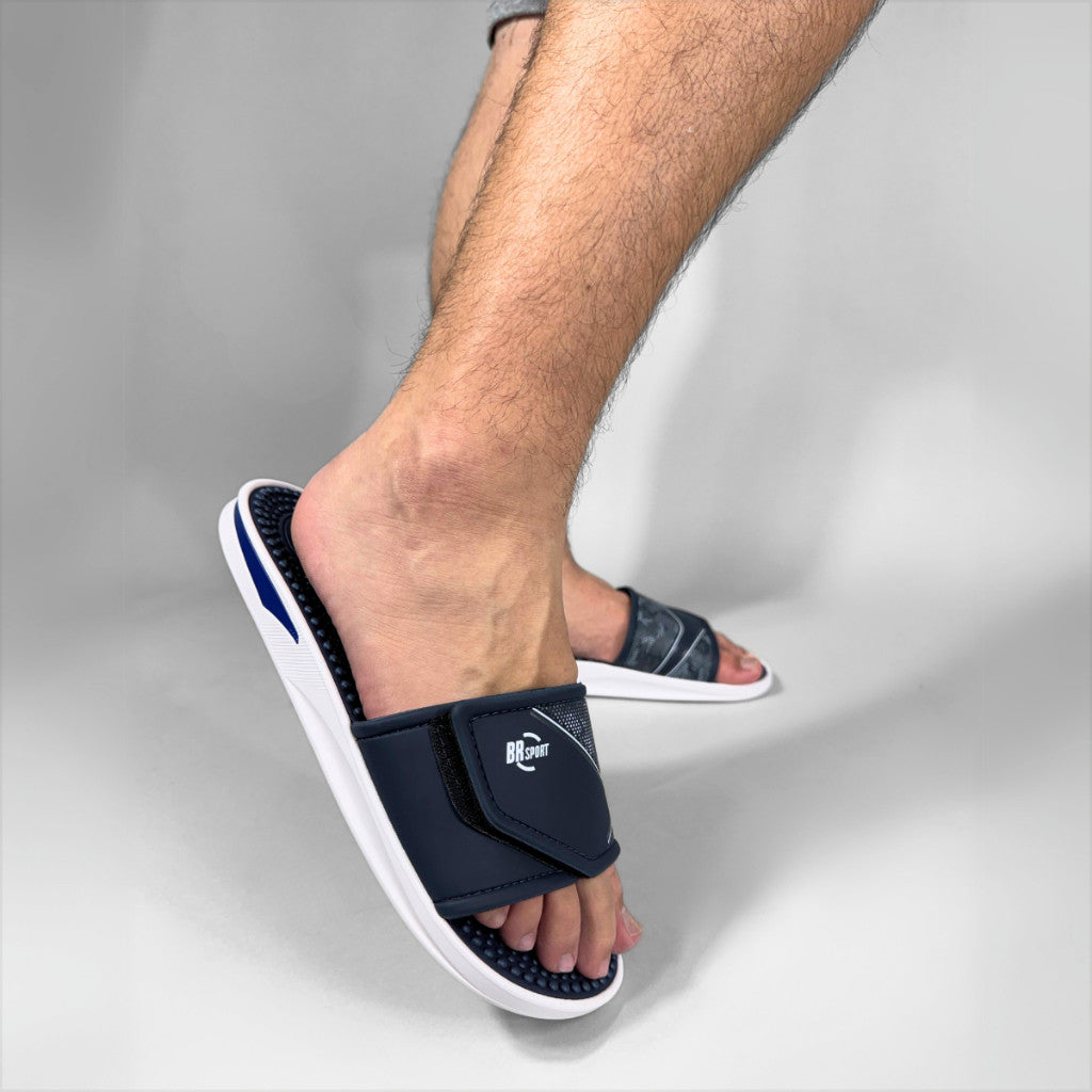 Chinelo Ortopédico Massageadora Slide Masculino BR Sport  Confortável Palmilha