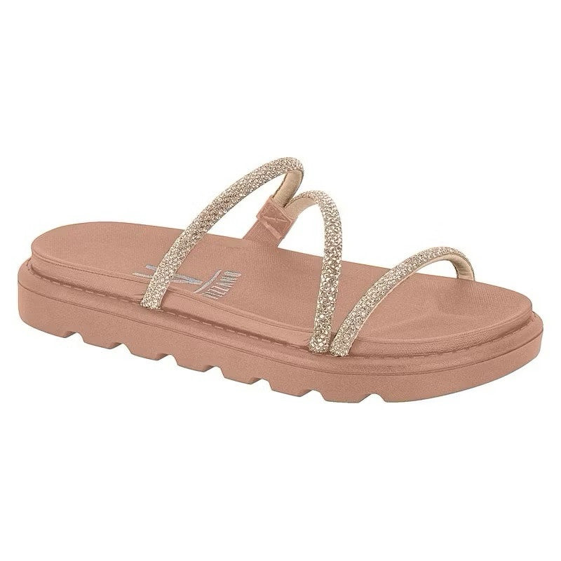 Papete Vizzano Feminina Strass - Estilo Moderno Confortável e Sofisticado