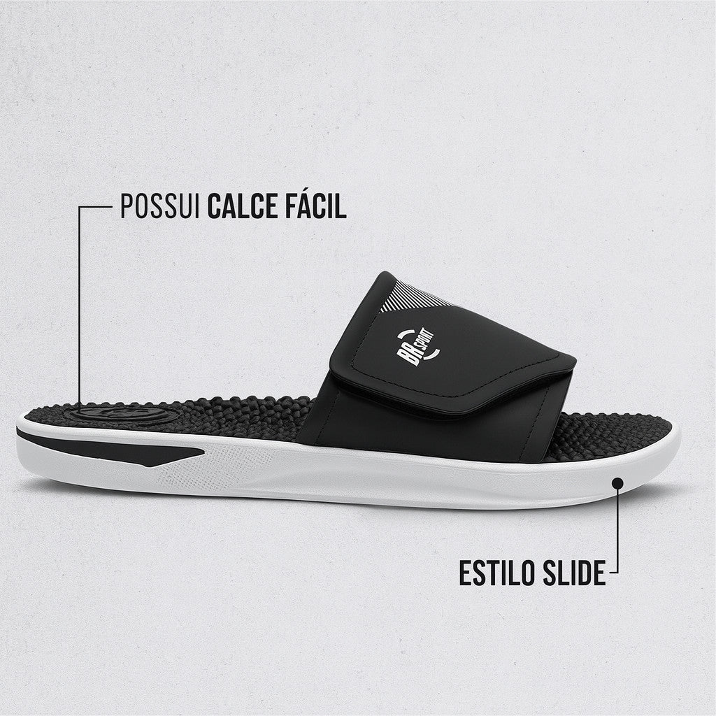 Chinelo Ortopédico Massageadora Slide BR Sport  Confortável Palmilha