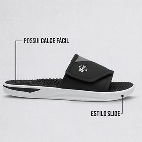 Chinelo Ortopédico Massageadora Slide Masculino BR Sport  Confortável Palmilha