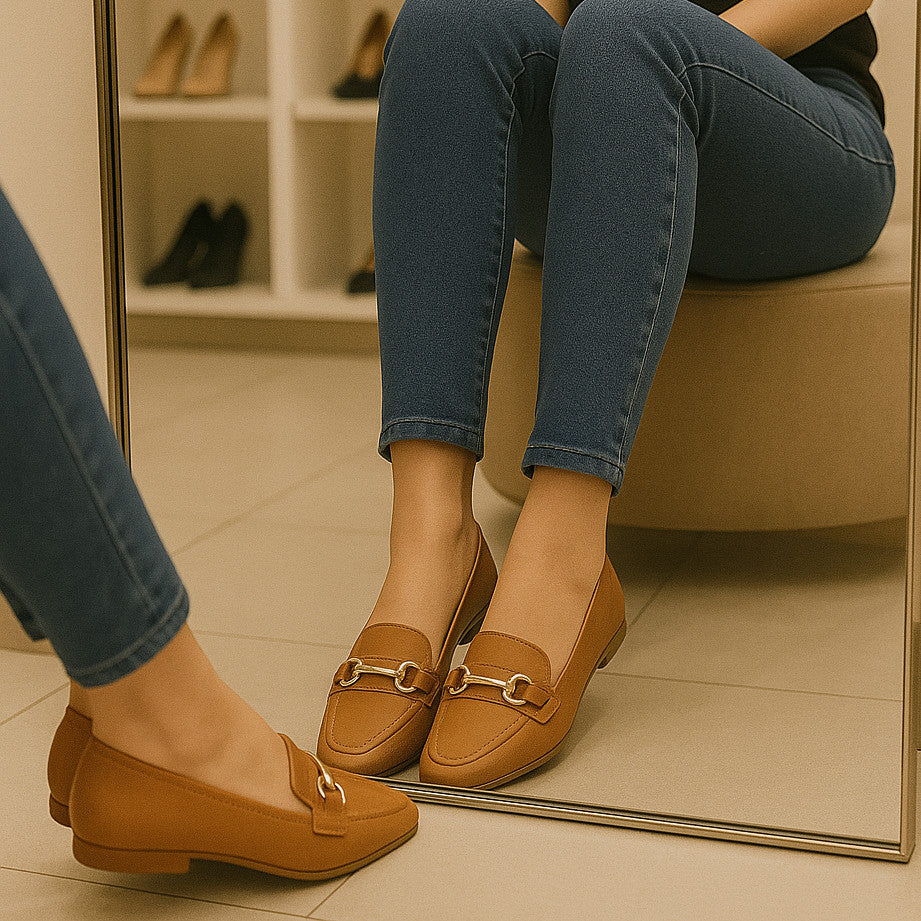 Sapato mocassim feminino Vizzano Bico Fino Confortável