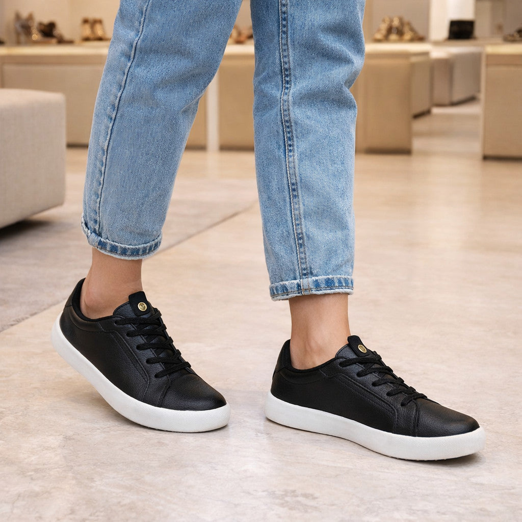 Tenis Feminino Preto Moleca Conforto Versatil Dia a Dia