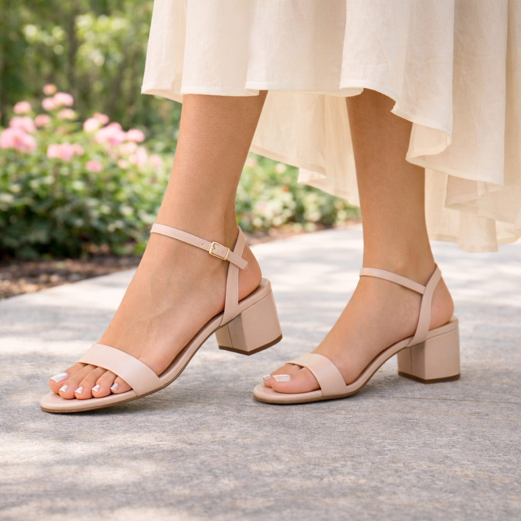 Sandália Feminina Vizzano Salto Quadrado Baixo