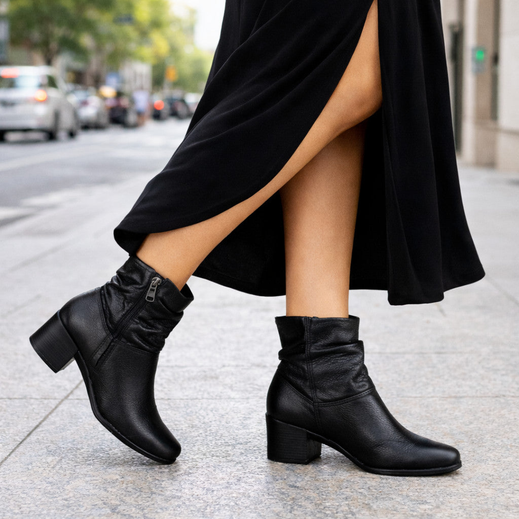 Bota Bottero Calce Facil Couro Legitimo Ziper