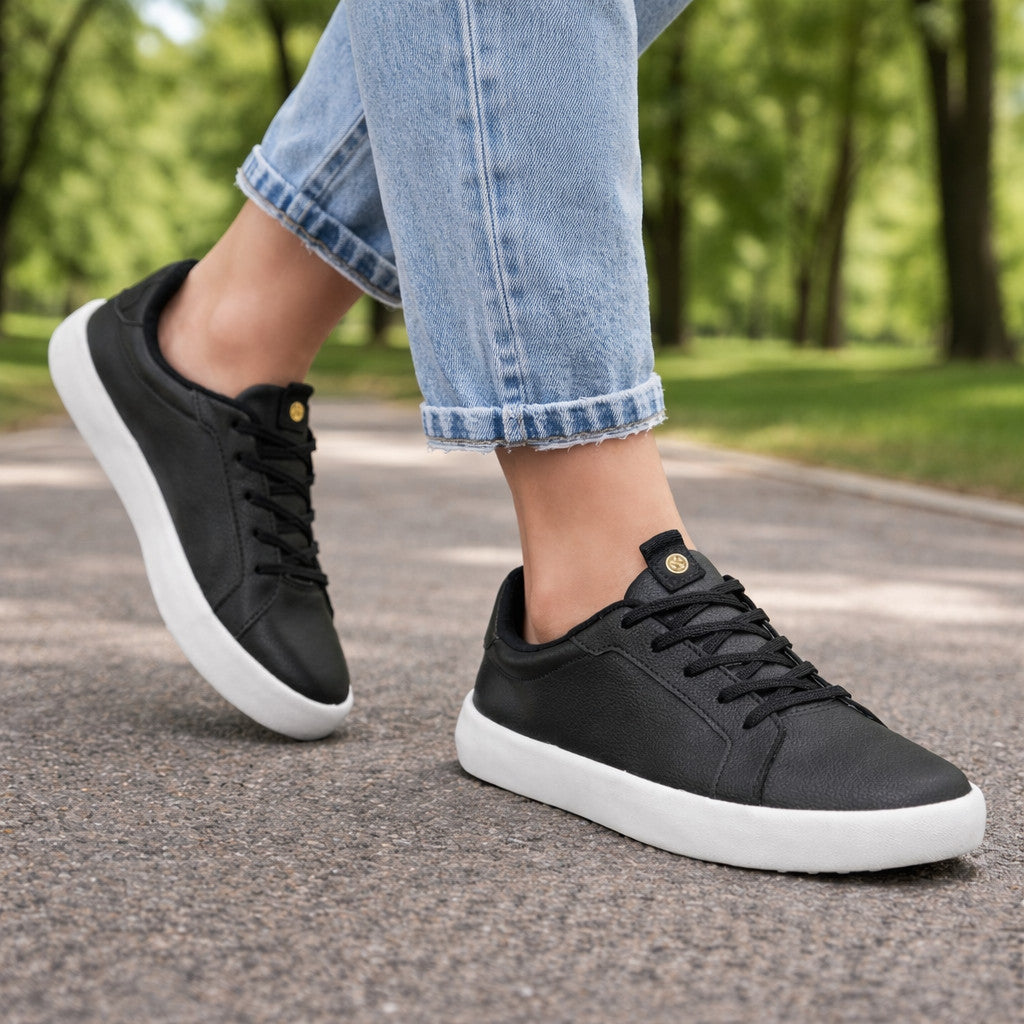 Tenis Feminino Preto Moleca Conforto Versatil Dia a Dia