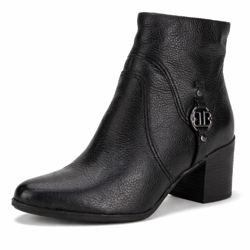 Bota Coturno Cano Curto Couro Bottero Burnish Fivela