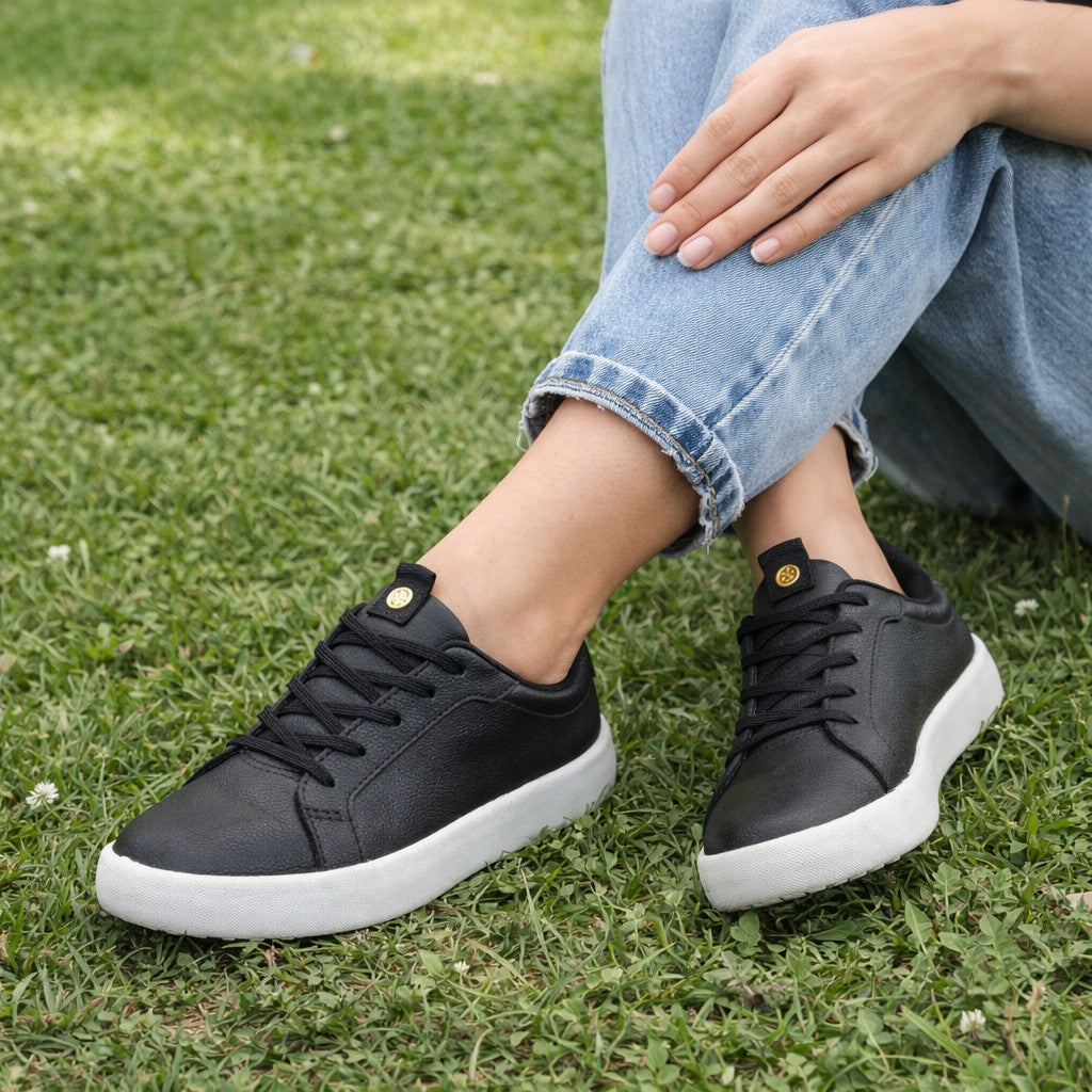 Tenis Feminino Preto Moleca Conforto Versatil Dia a Dia