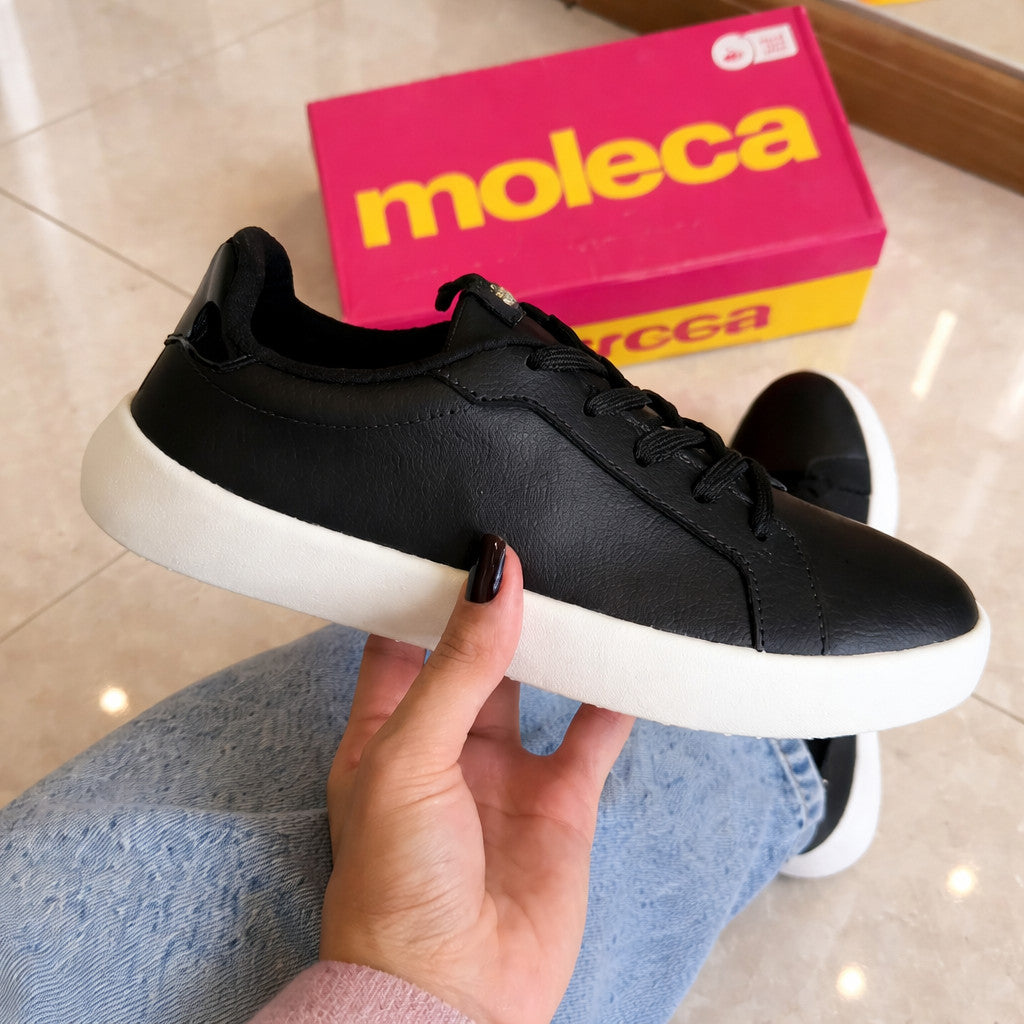 Tenis Feminino Preto Moleca Conforto Versatil Dia a Dia
