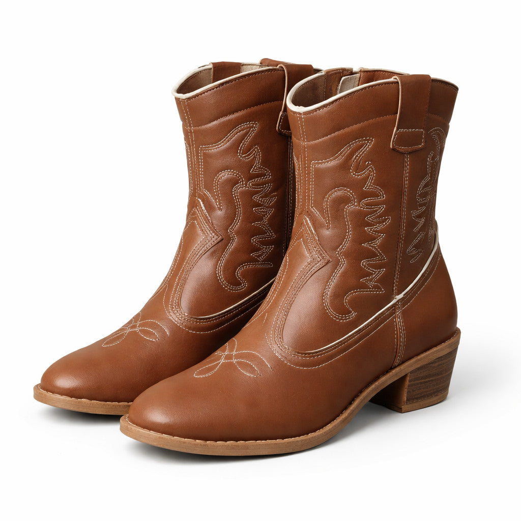 Bota Moleca Country Cano Curto Feminina Confortável