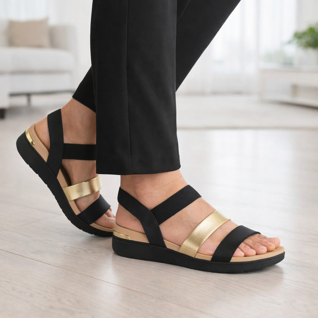 Sandalia Modare Feminina Macia Ortopedica Elastico Ultraconforto