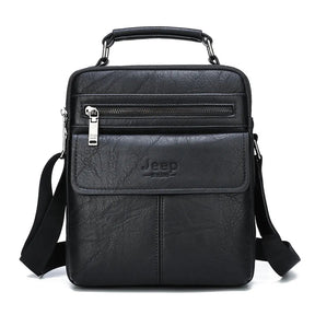 Bolsa de Couro Masculina Jeep - Brinde Carteira Jeep