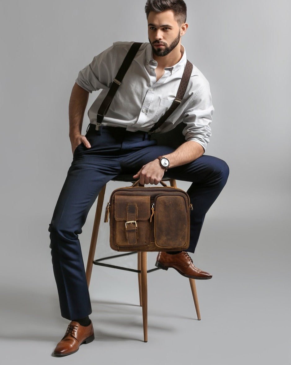 Bolsa Masculina Camurça Premium